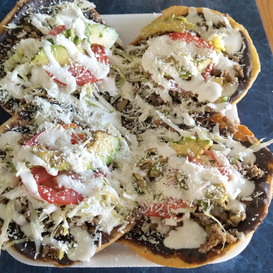 Tostadas con pollo