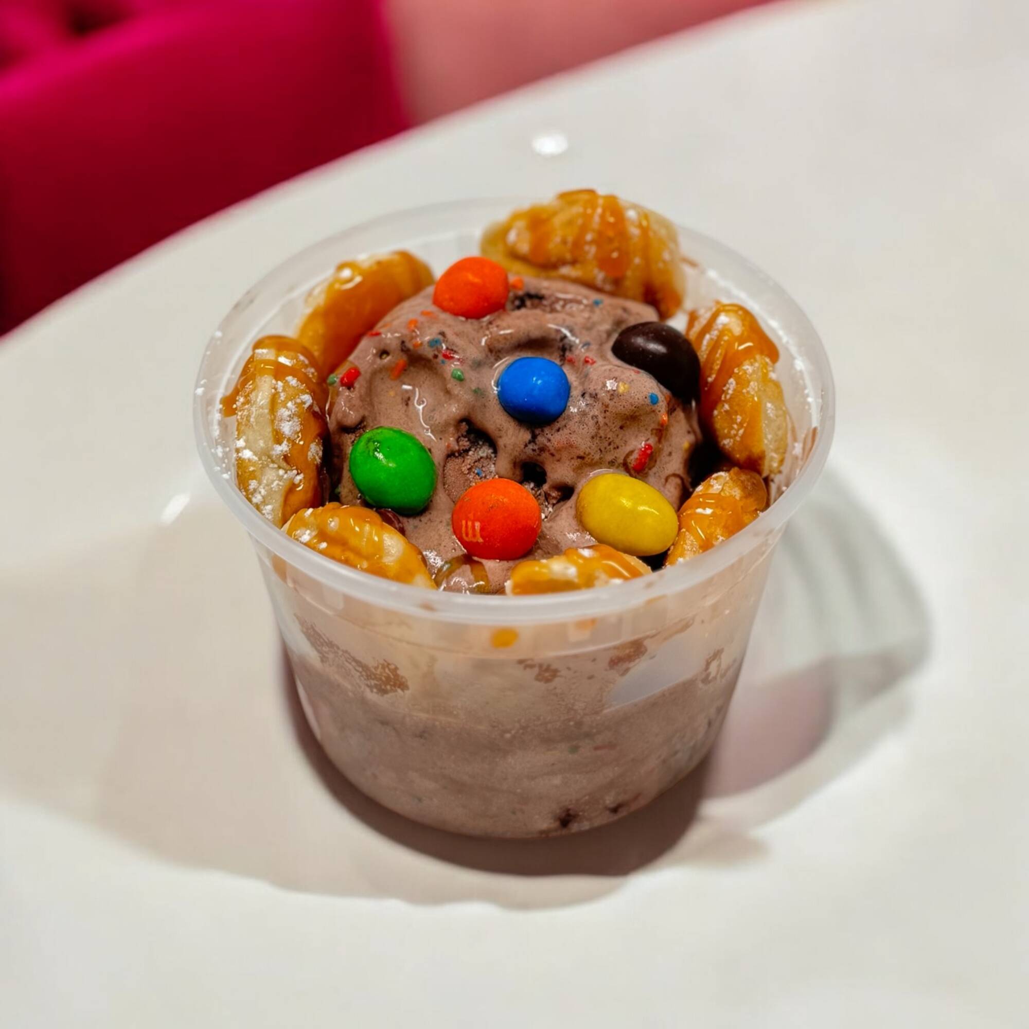 Vaso de Mini Pancakes con Helado