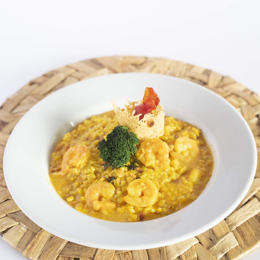Risotto con Camarones