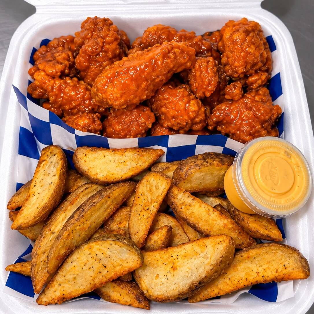 12 BONELESS + PAPAS GAJOS