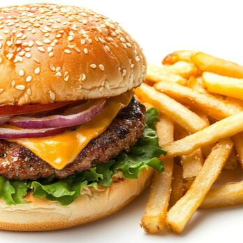Hamburguesa + papas