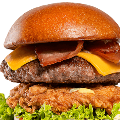 Burger carne y boneless ‼️