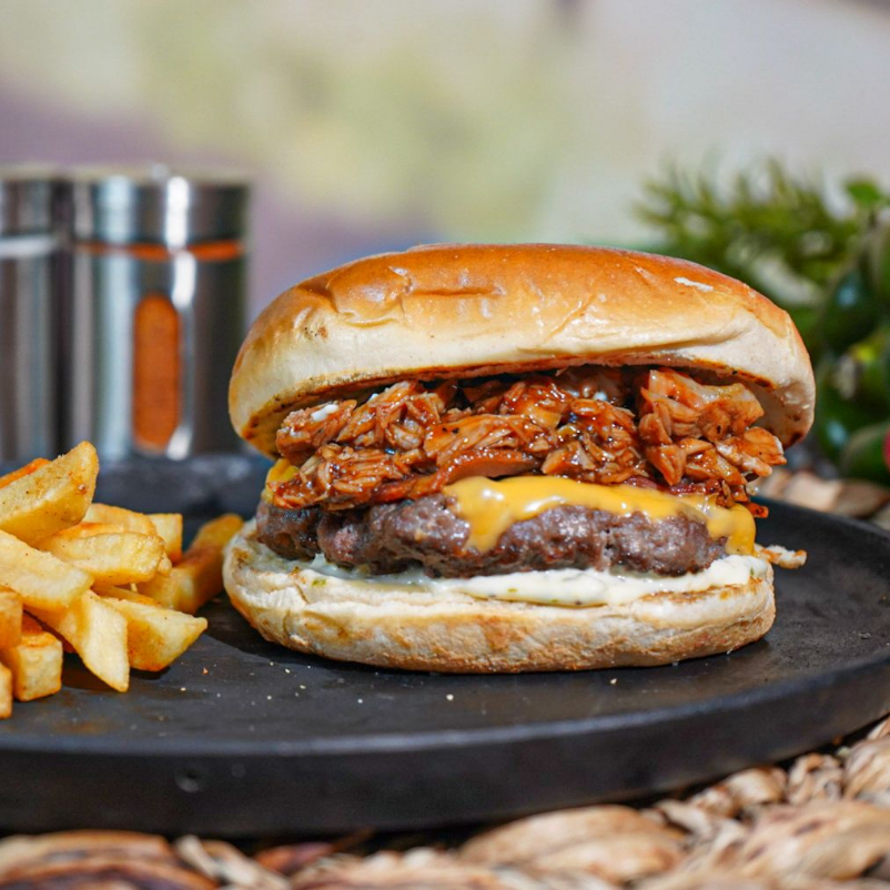 Hamburguesa Porky Burger + Gaseosa 250ml