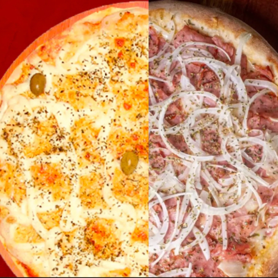 Pizza Grande de 8 fatias, massa artesanal