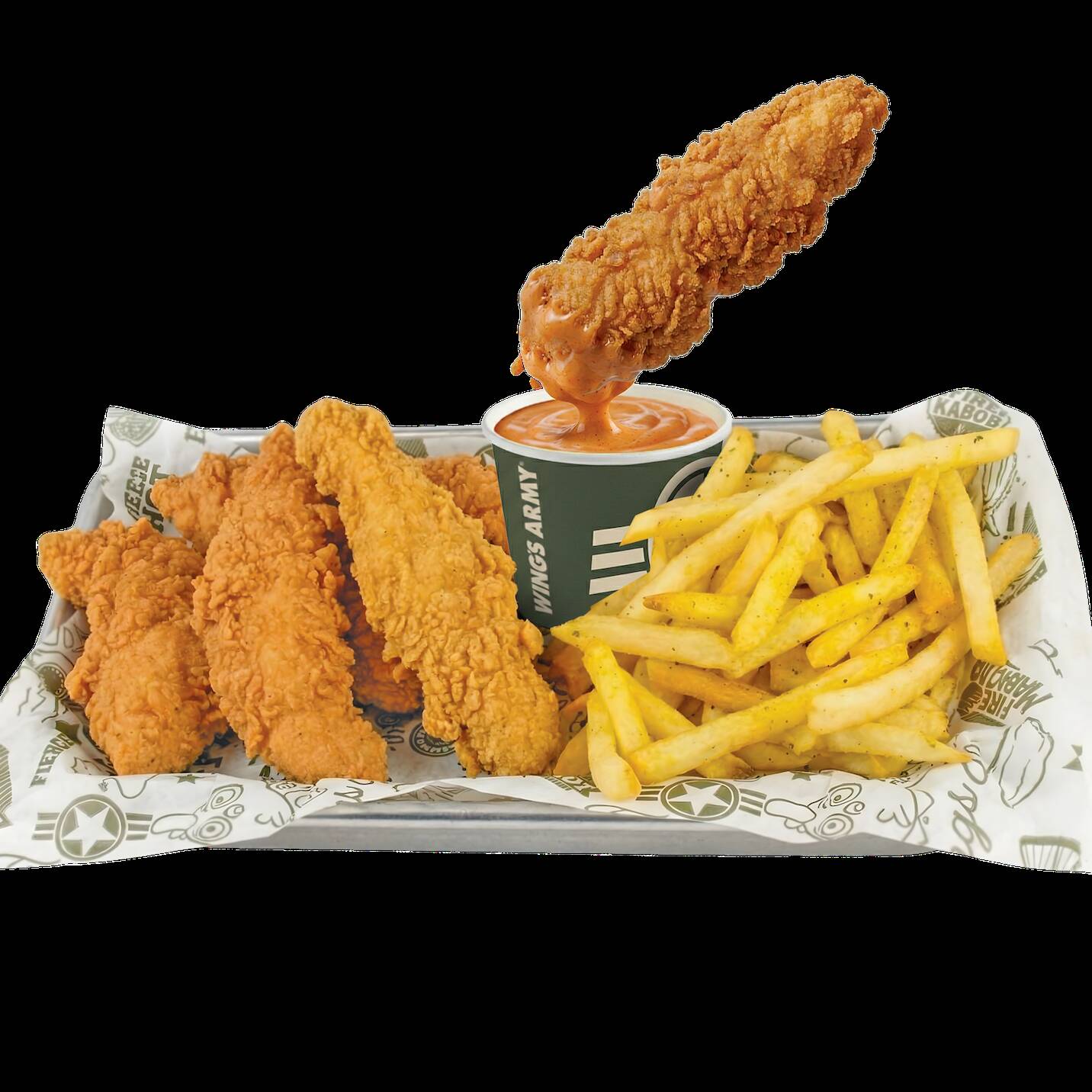 16 Tenders + Papas + Aderezo