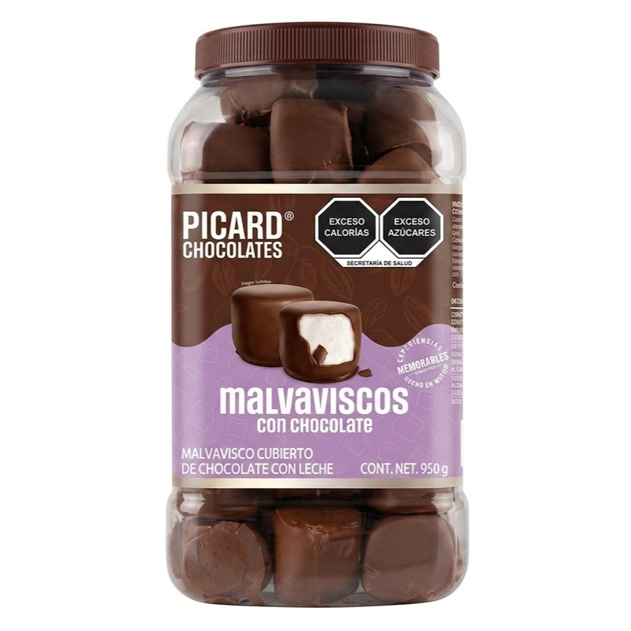 Bote de Malvaviscos Cubiertos de Chocolate Picard