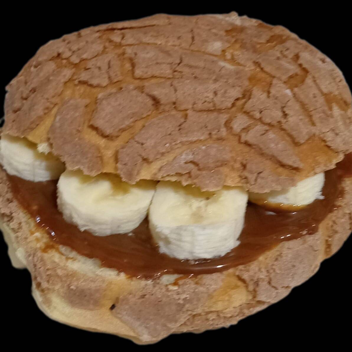 Concha Rellena de Platano con Chocolate