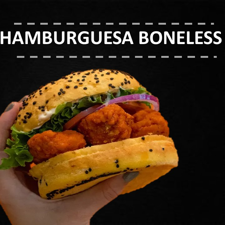 Hamb. Boneless Búfalo con Papas