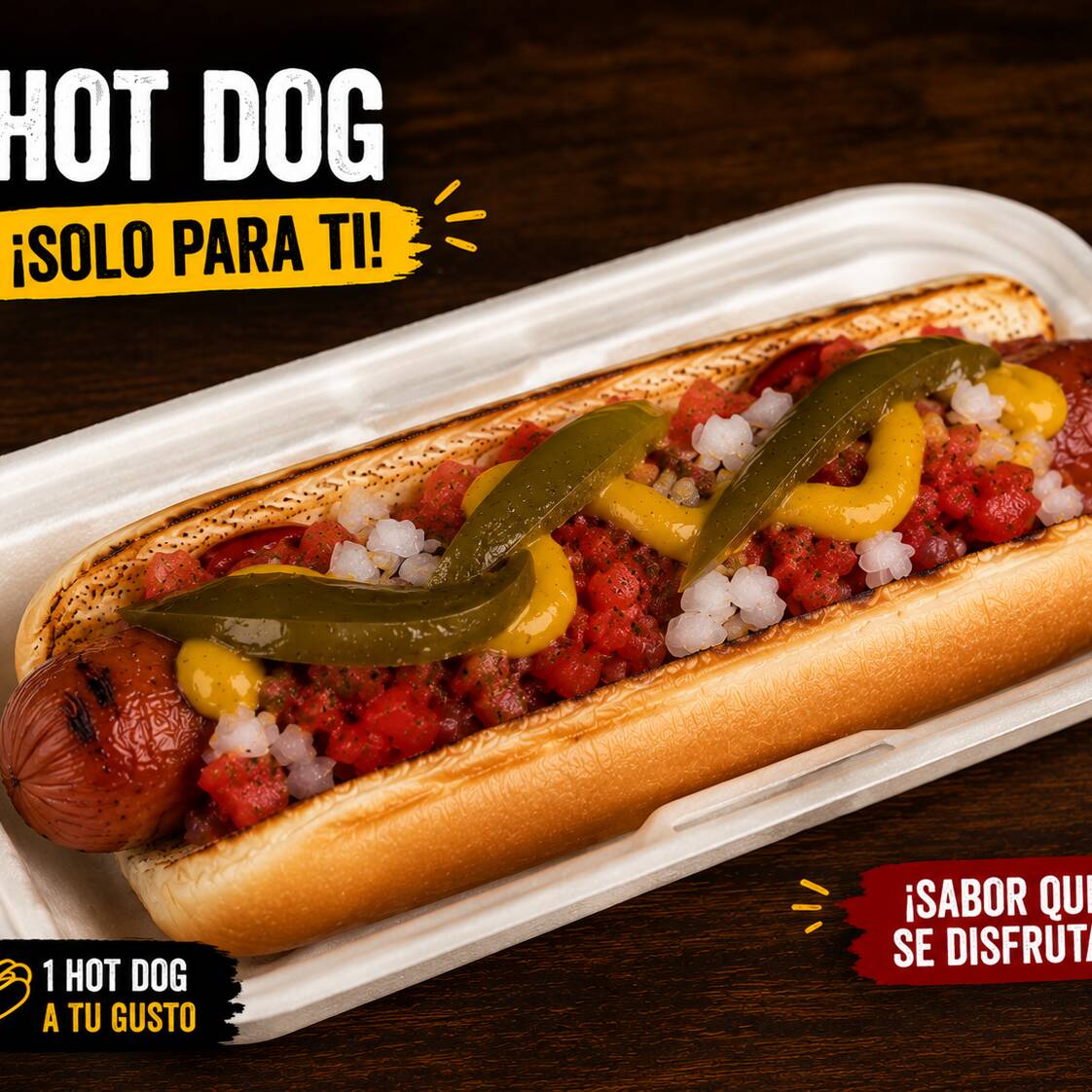 Hot Dog Clásico con Tocino 🌭