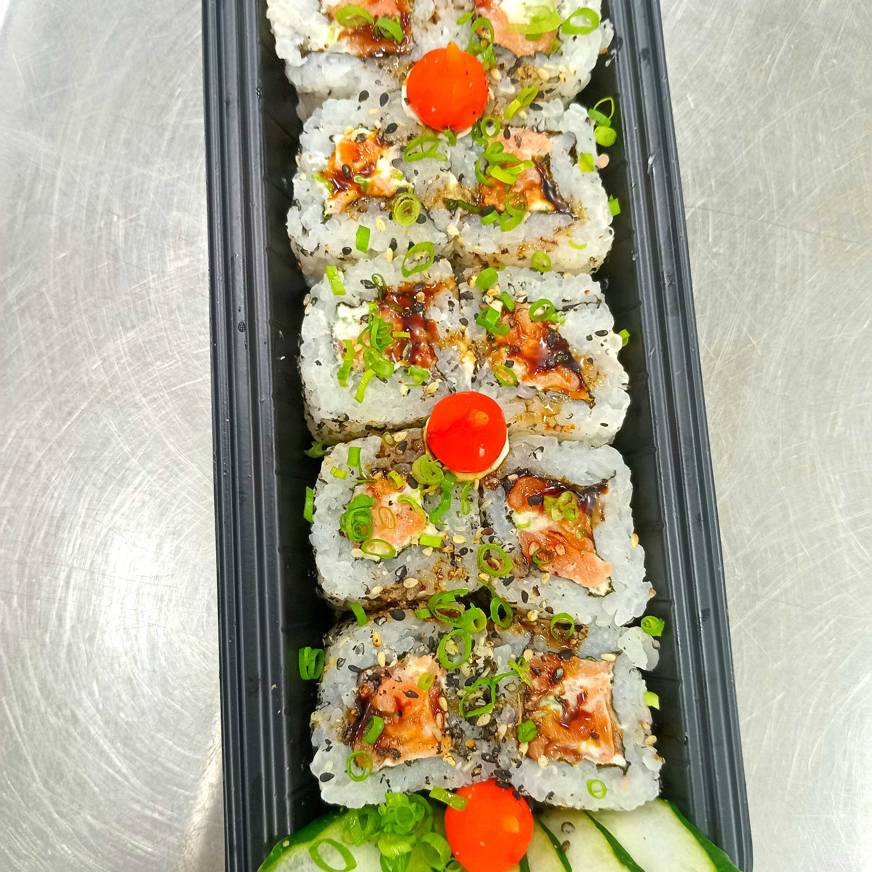 Camarão, Arroz Japonês, Creme Cheese, Cebolinho