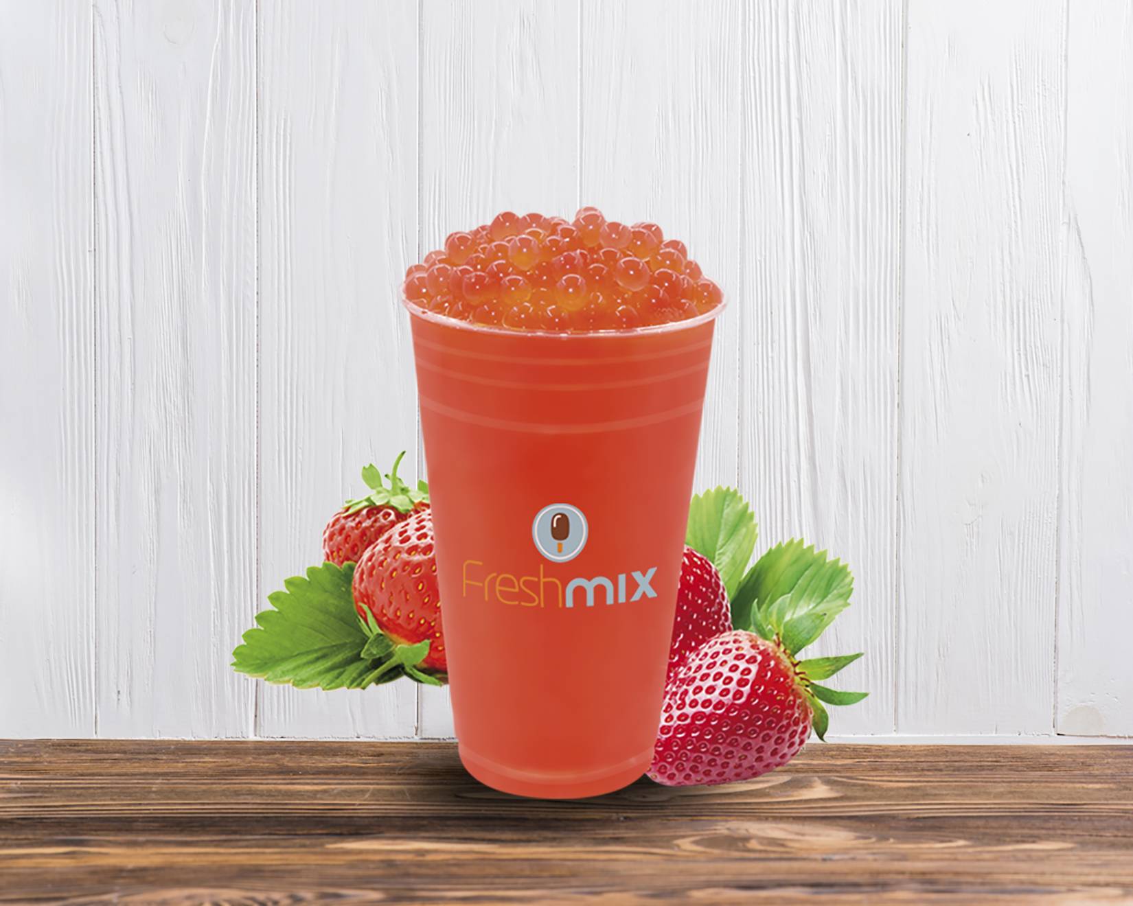 Bubble Frappe Fresa