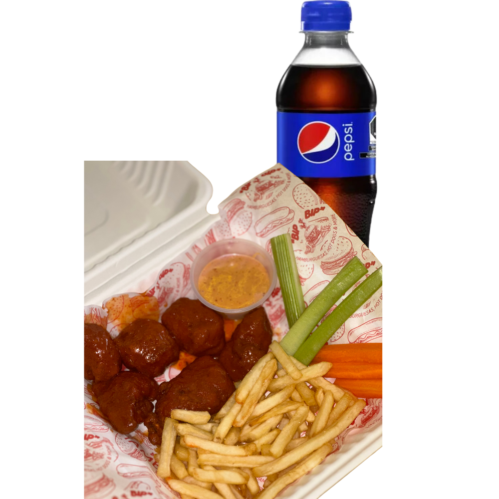 Boneless 6pz + Papas + Refresco 400ML