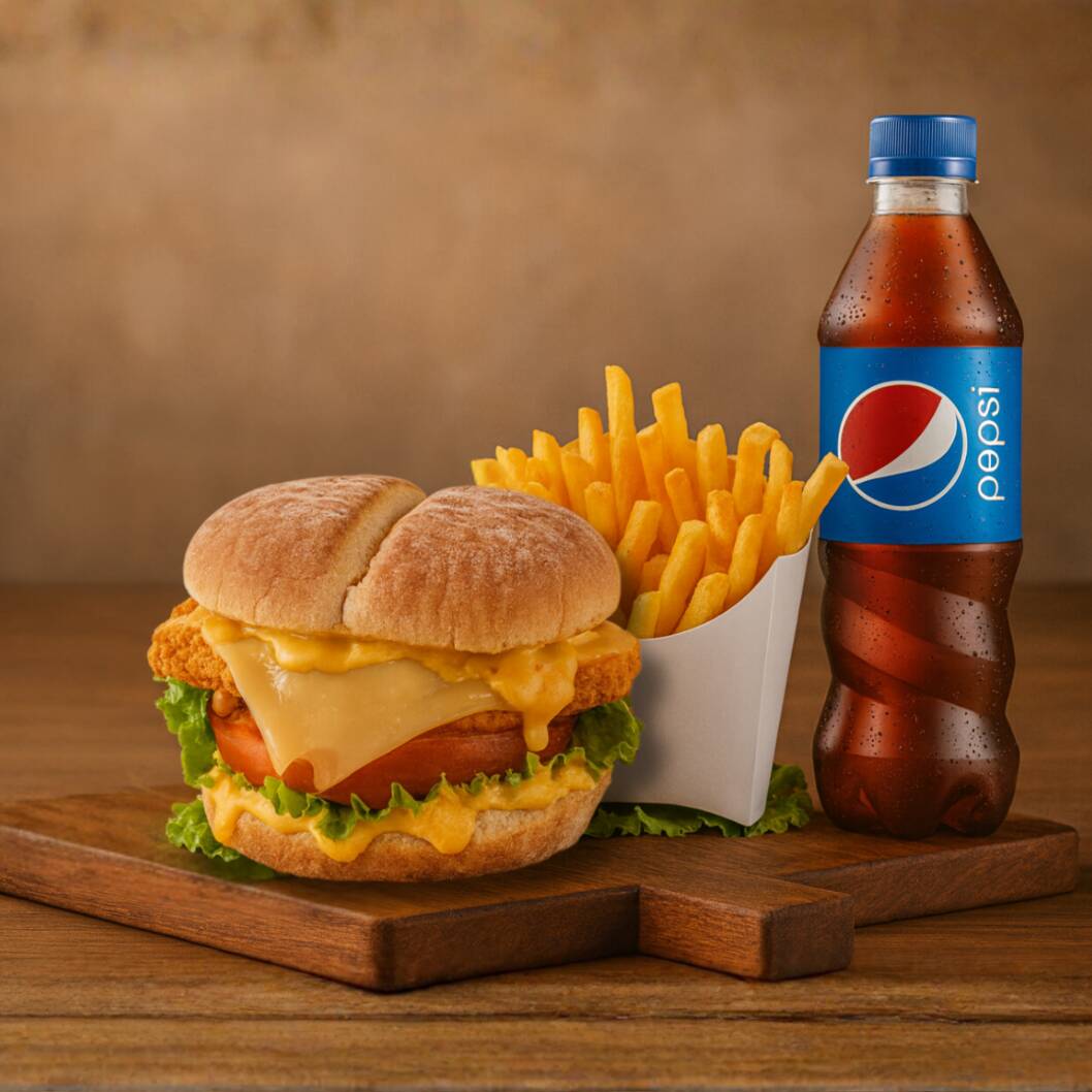 Combo Hamburguesa Premium Ajo Parmesano