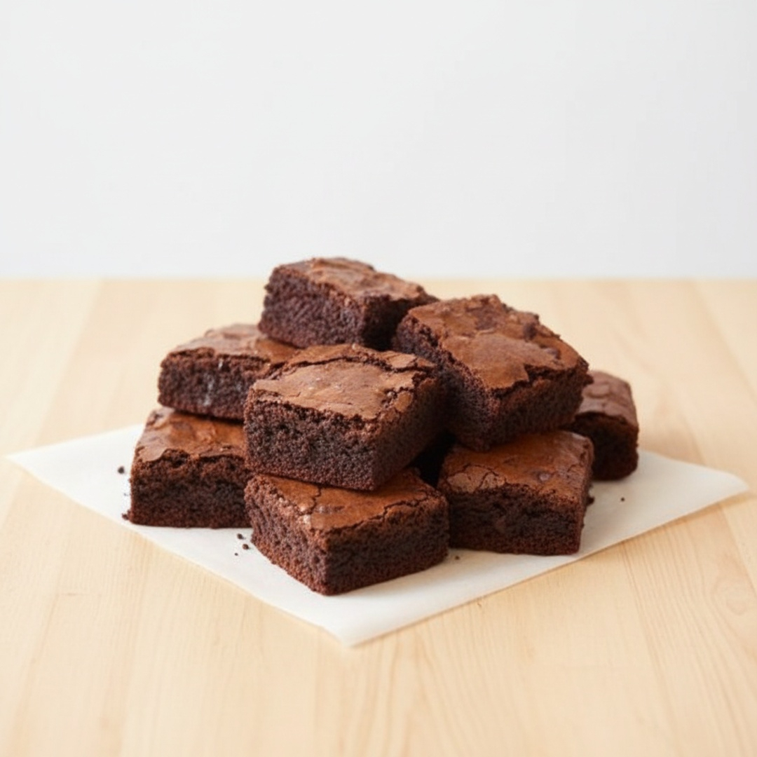 Esqueça todos os Brownies que já experimentou. Esse é de arrasar! Massa densa com a mistura perfeita dos chocolates. Para ficar ainda mais gostoso aqueça no microondas por 10 segundos. Aproximadamente 80g