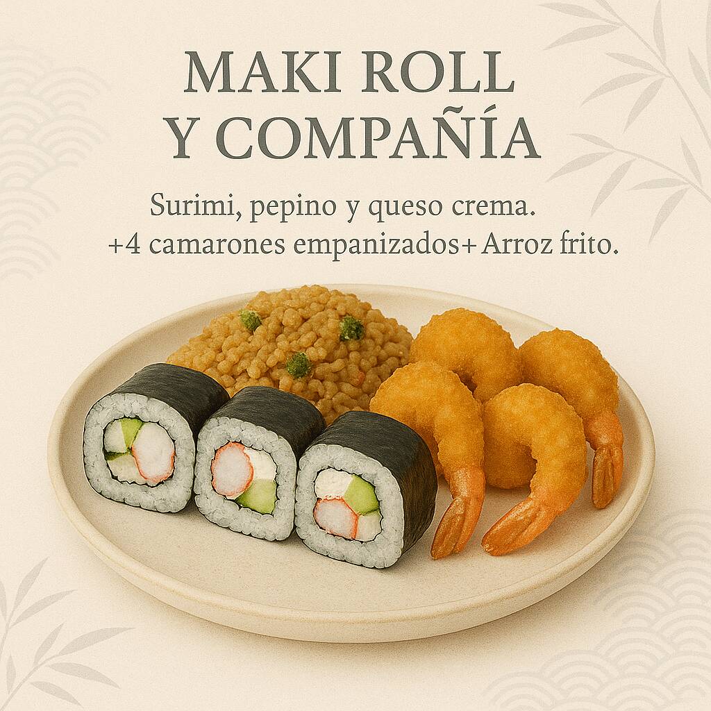 Maki Roll y Compañía 8 Piezas y Refresco