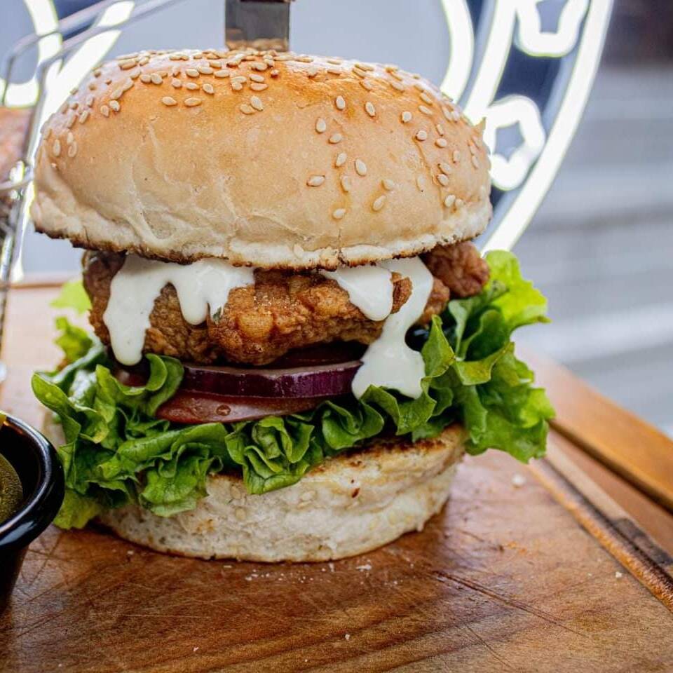 crispy chicken burger