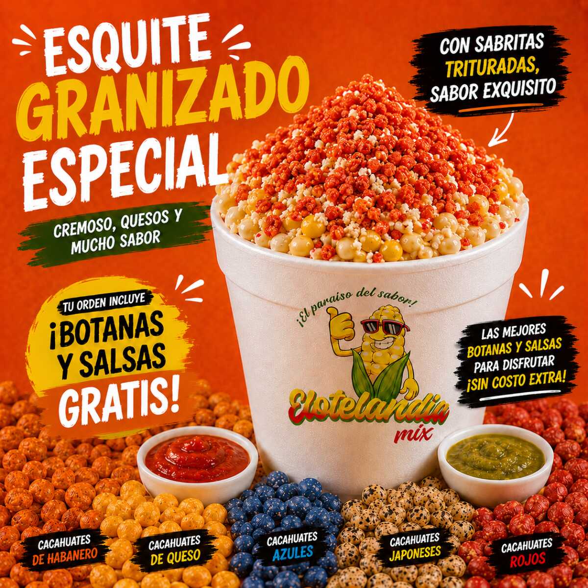 Esquite granizado (polvo de sabrita triturada)12oz