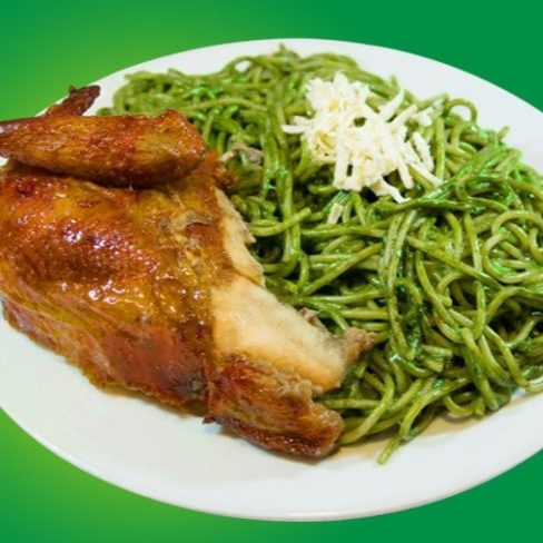 Tallarín Verde con 1/4 de Pollo a la Brasa