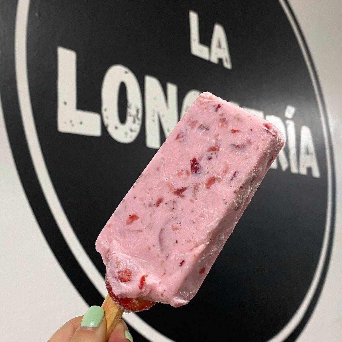 Paleta de nieve sabor fresa