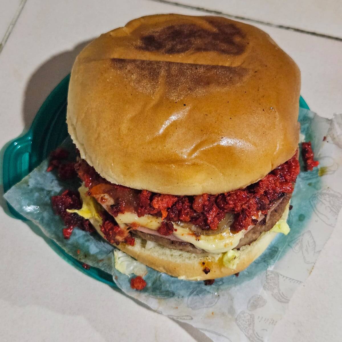 Hamburguesa chorizo rojo