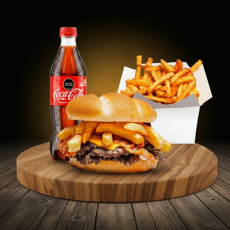 Smash Double Fries burger Combo
