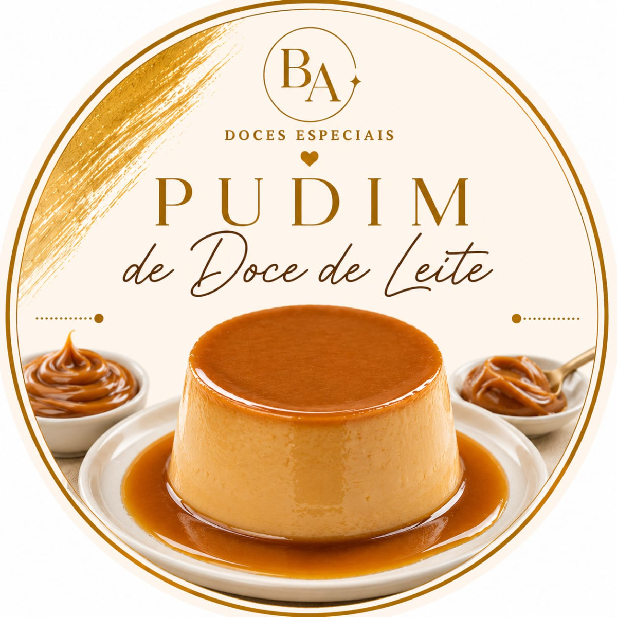 Uma verdadeira tentação! Pudim macio e cremoso com o sabor inconfundível do doce de leite, perfeito para quem ama sobremesas intensas e indulgentes.