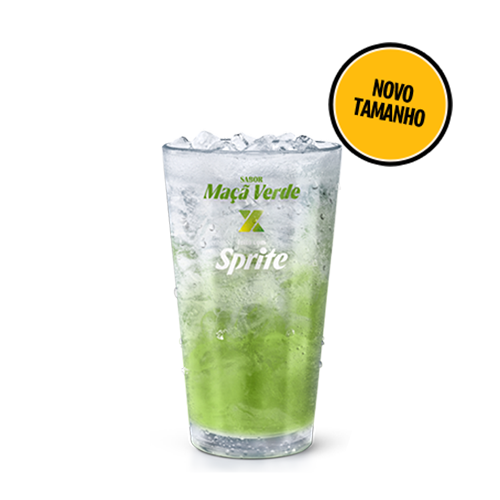 Mcdonalds e Sprite se uniram para trazer para você uma nova bebida refrescante e inovadora. Ao misturar as notas doces e refrescantes do xarope de maçã verde e a refrescância do limão da Sprite, conseguimos um refrigerante único que só encontra no Mcdonal