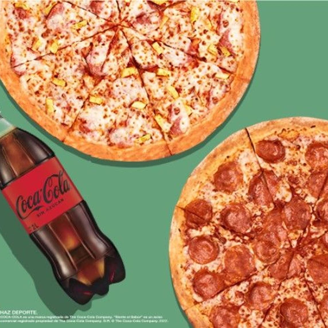 2 Pizzas de Especialidad Grande Masa DGL  Más 1 Refersco 2 L