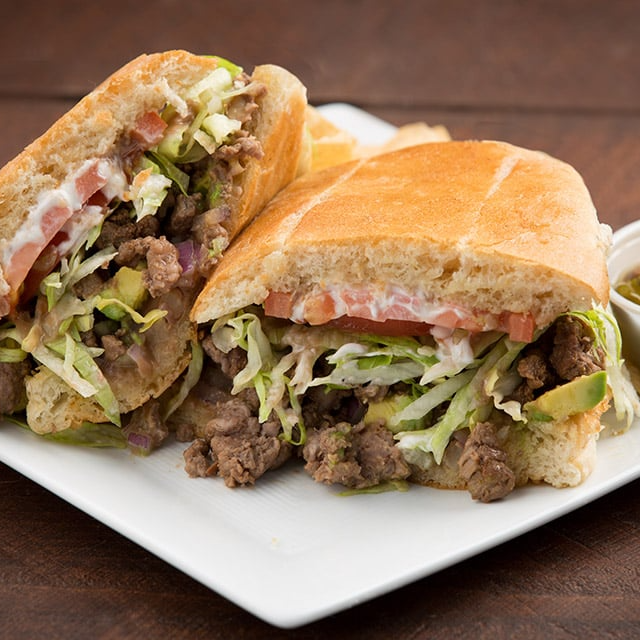 Torta de asada de  res marinada