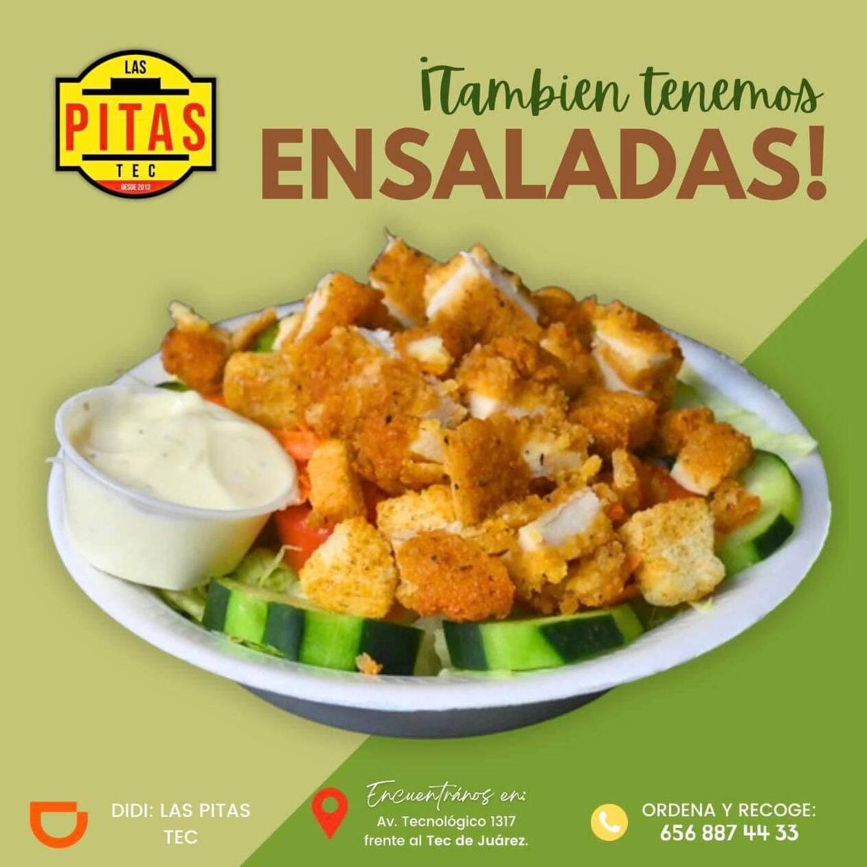 Ensalada de Pollo Empanizado