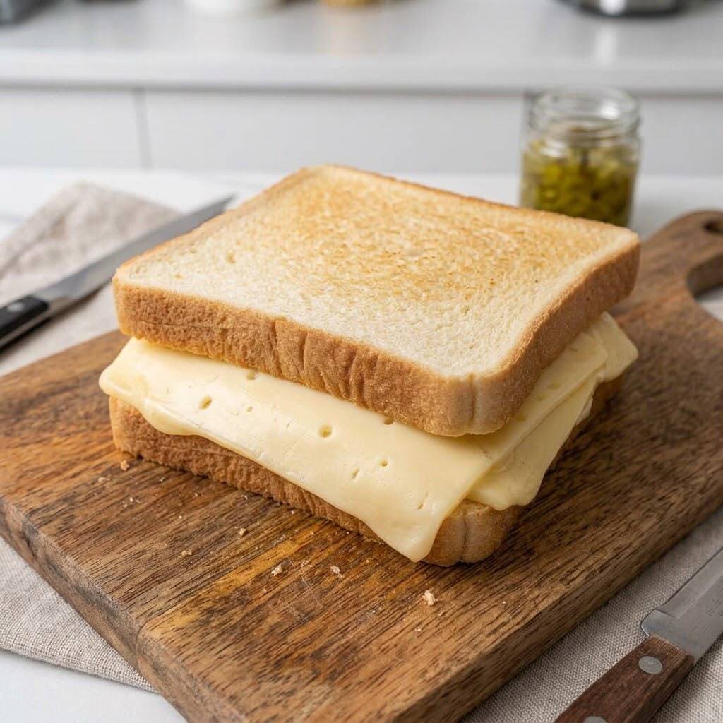 Pan con Queso Edam y Papas al Hilo