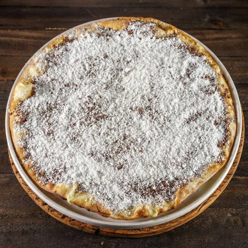 Creme de brigadeiro, leite condensado e coco ralado
