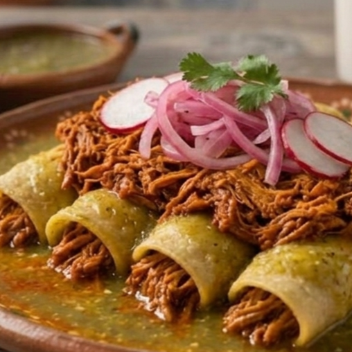 1/2 Orden de Enchiladas con Cochinita Pibil