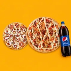 1 Pizza 40cm + 1 Pizza Broto Salgada + 1 Refrigerante 1,5L