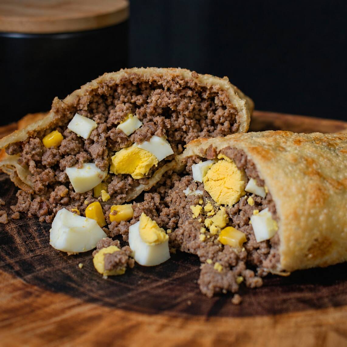 Carne moída da casa com ovo.