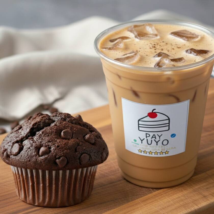 Muffin Doble Chocolate Hershey's + Café Frío 16OZ