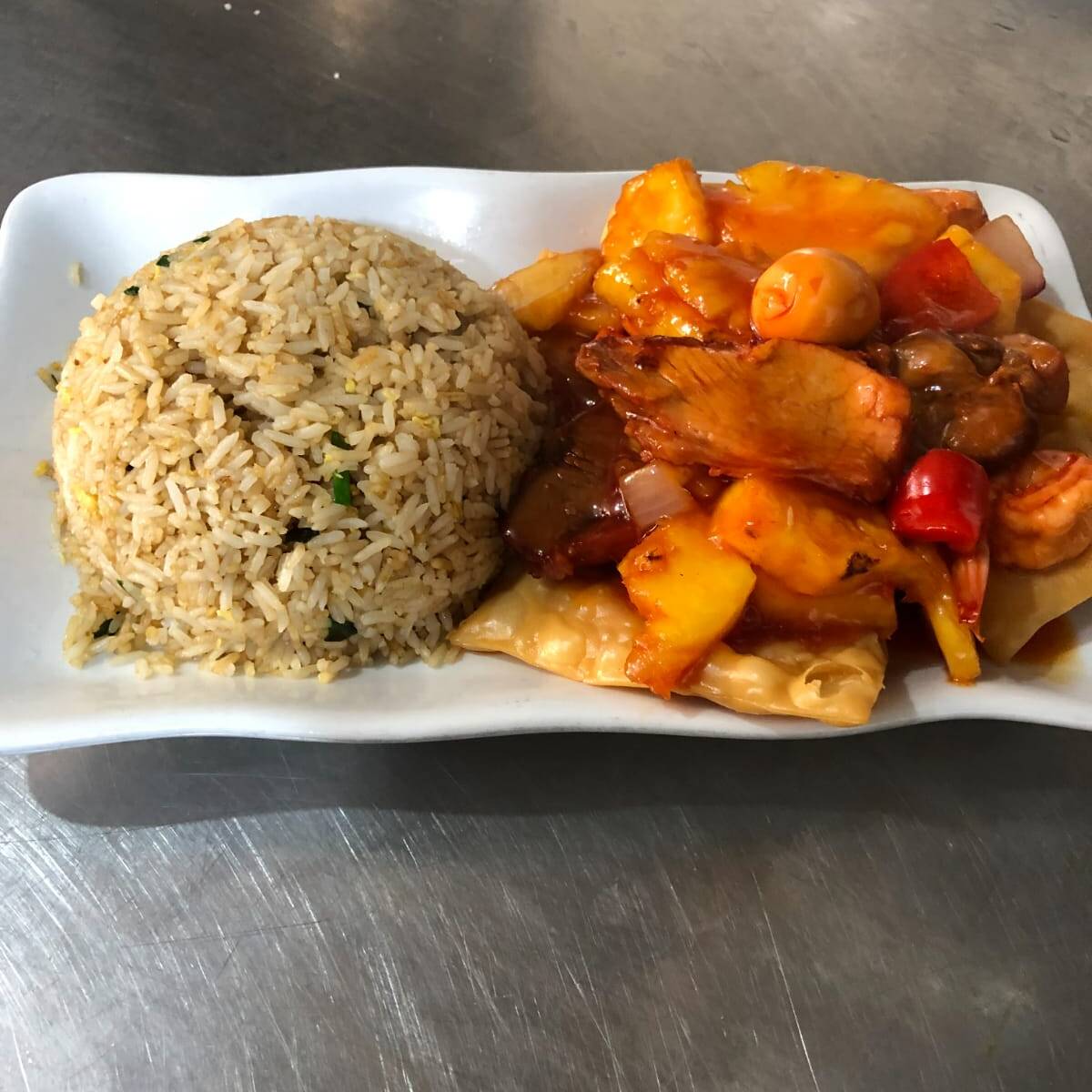 Menú Kam Lu Wantan + Gaseosa 300ml