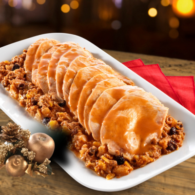 Pavo en su Jugo con Relleno