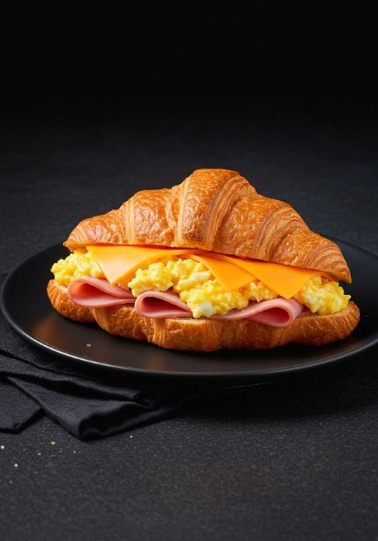 Ham & Cheese Egg Croissant