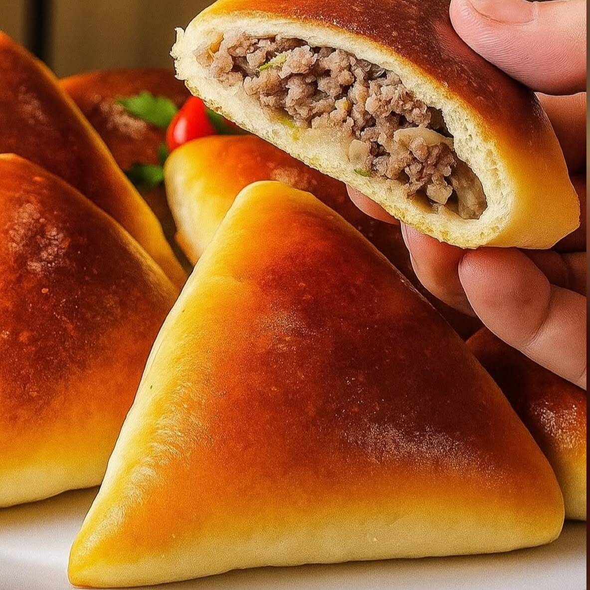 Massa artesanal fresquinha recheada de carne moída super temperada, suculenta e levemente cítrico. A pedida perfeita para qualquer hora do dia."