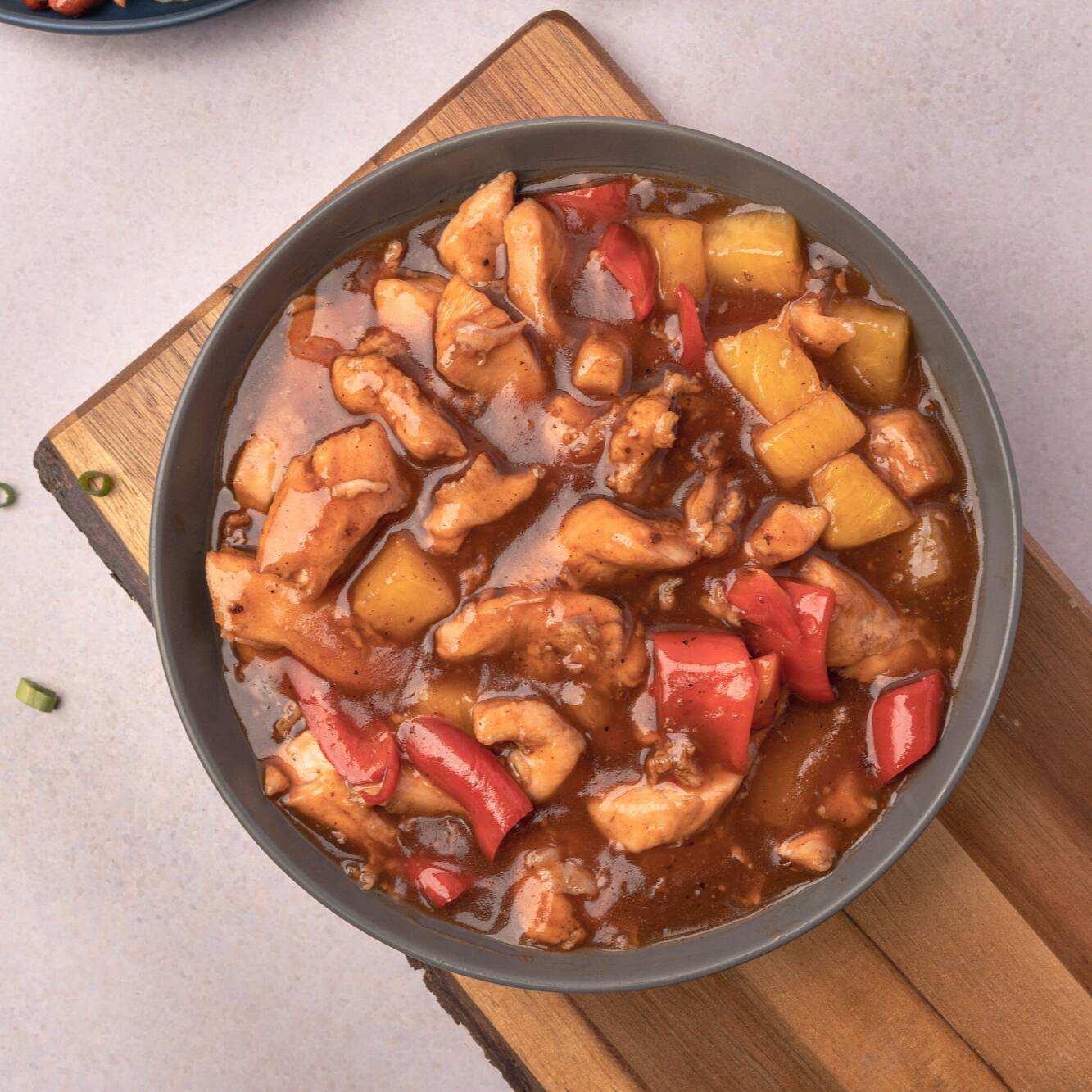 Pollo en salsa agridulce