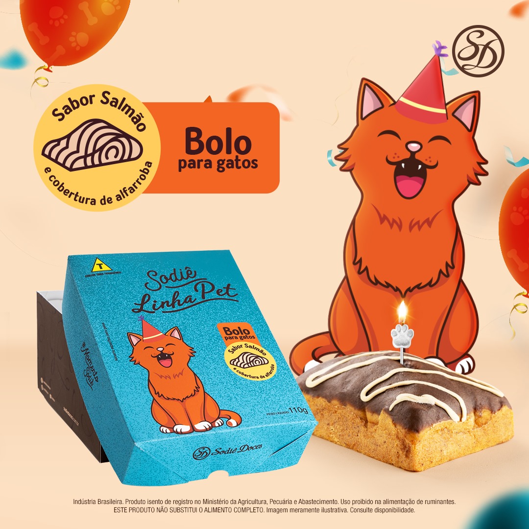 BOLO DE ANIVERSARIO PARA GATOS 110G