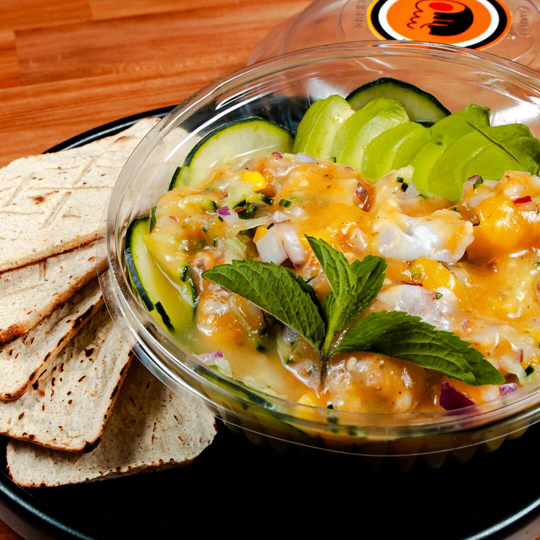 Ceviche de Camarón con Mango (no Picoso)