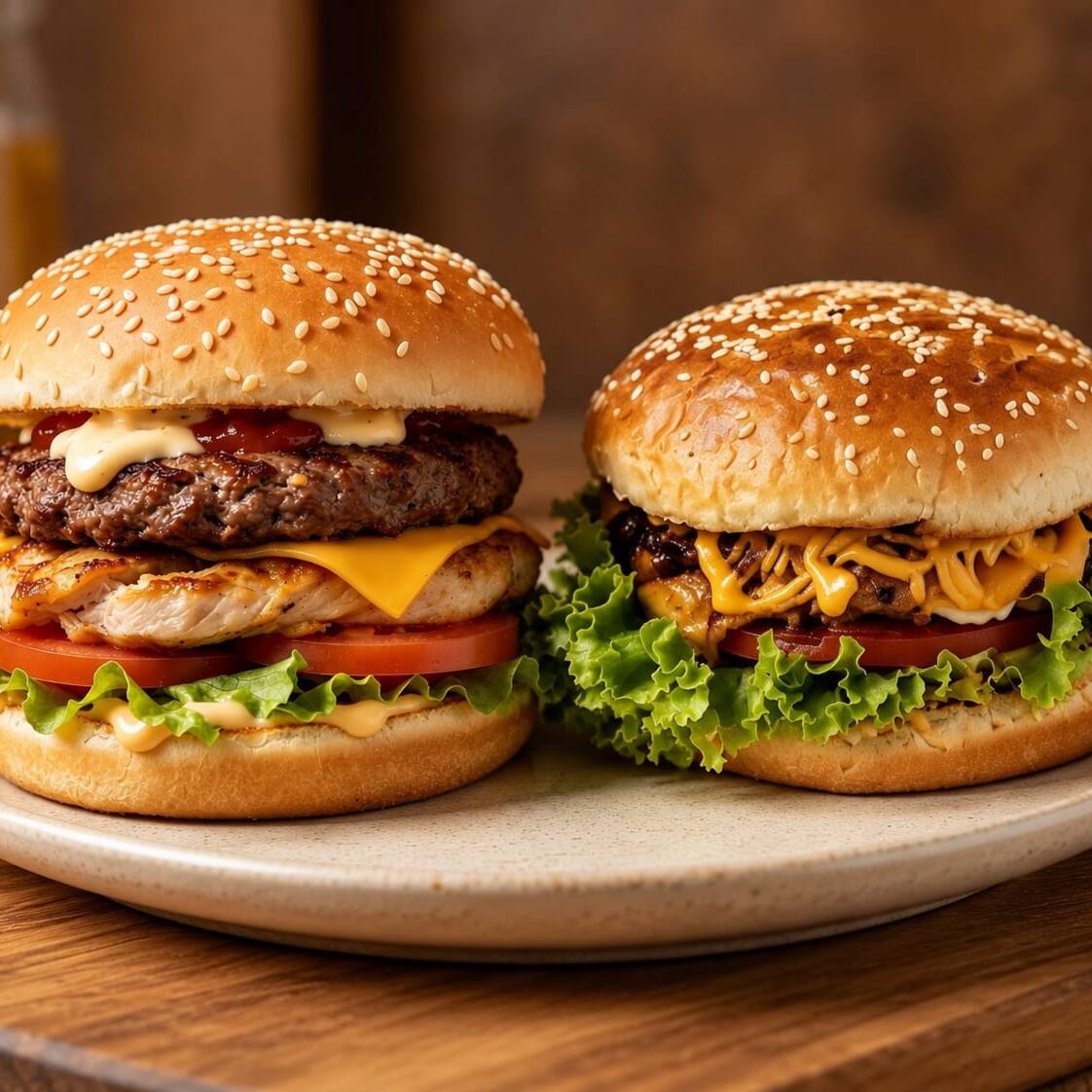 Hamburguesa Mixta+ Hamburguesa Mixta