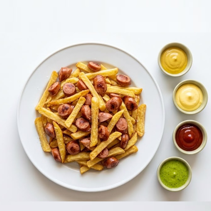 Salchipapa Frankfurter Clásica