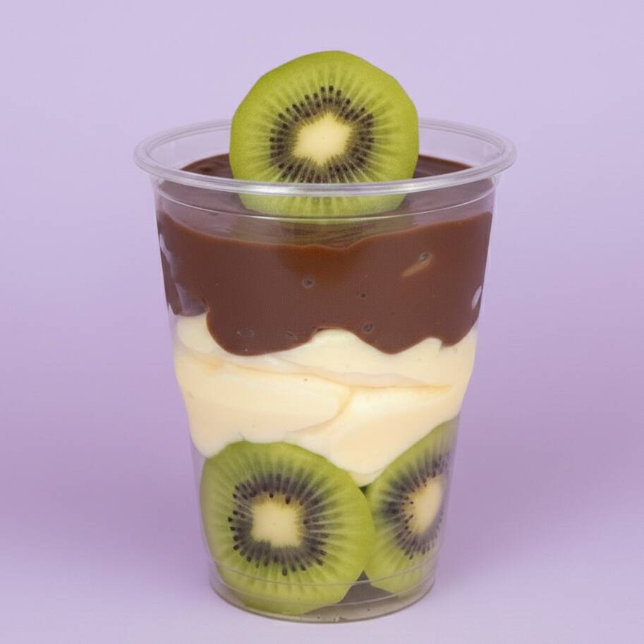 Leve, cremoso e surpreendente! Combinado em contraste perfeito entre o doce e o azedinho da fruta. Kiwi fresquinho, camadas generosas de brigadeiros irresistível que deixa tudo mais gostoso. Serve 1 pessoa (aprox. 300ml)