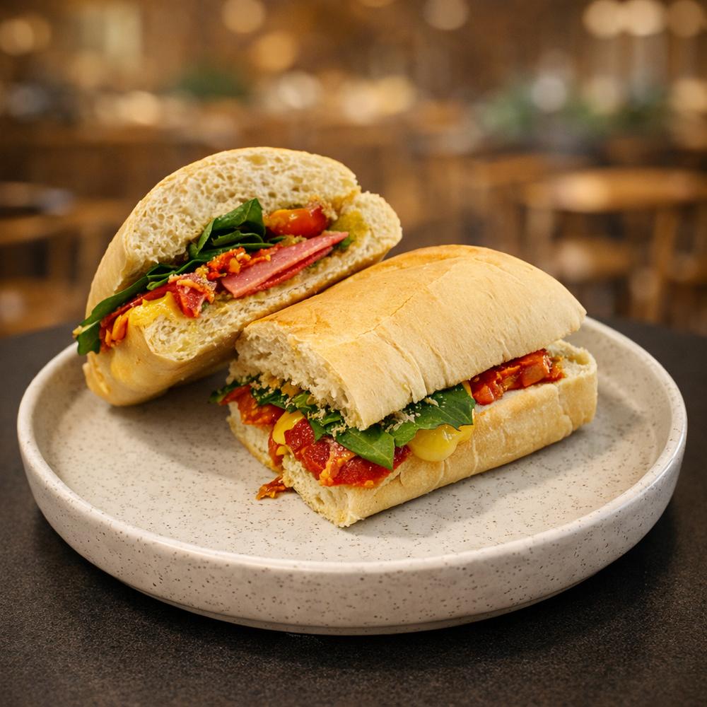 Sandwich Español y jamon serrano