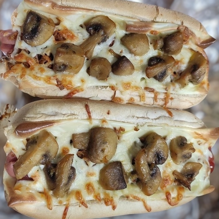 Hot Dog con Champiñones