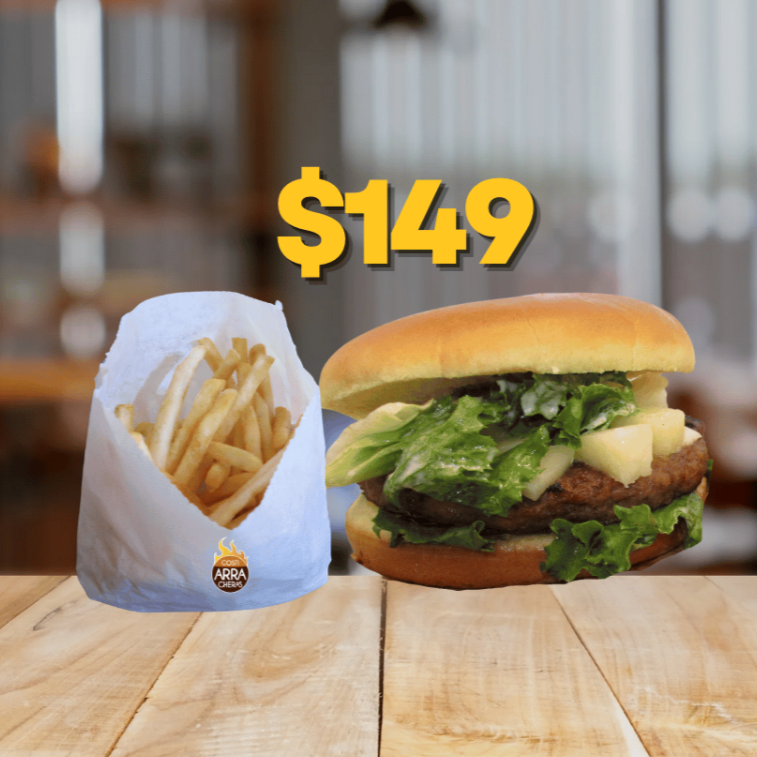 Burguer Sirloin con Papas a la Francesa