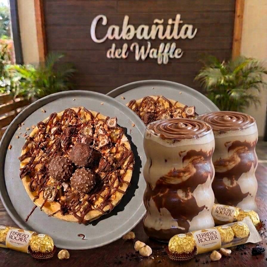 Combo Futbolero 2 Waffles Ferrero + 2 Lattes